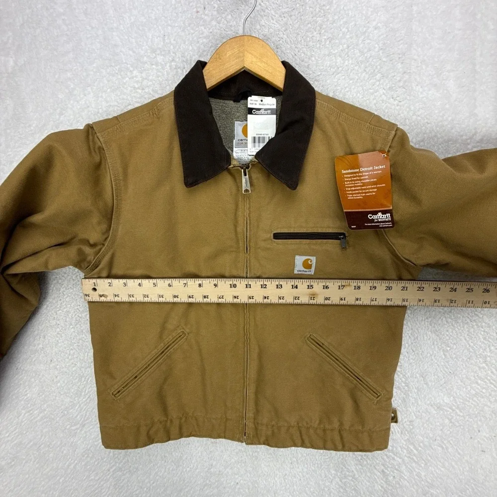 Carhartt Detroit Jacket Sherpa Lined Womens Medium WJ097 CML Camel Brown NWT NOS